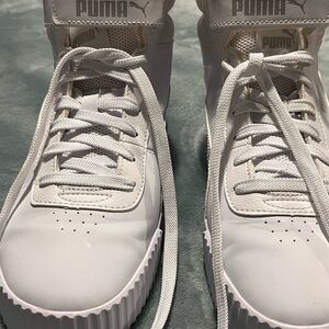 Puma White Lace-Up High-Tops